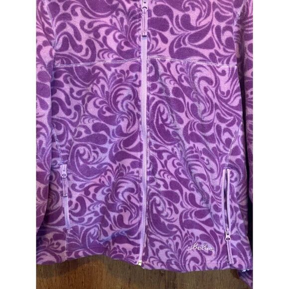 NEW Cabelas Womens Fleece Snake River Jacket Purple Scroll XL Full Zip /Pockets - Picture 4 of 9